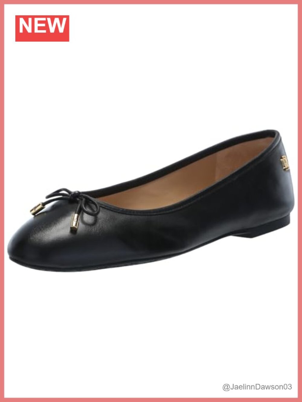 Women's Leather Ballet Flats Slip-On Rounded Toe Bow